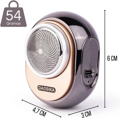 Portable Electric Shaver, USB Rechargeable Battery, Rotating Blade