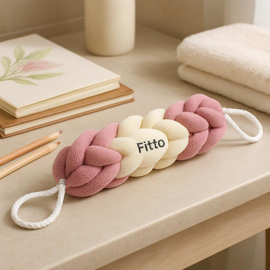 Stretchable Braided Back Scrub Bath Sponge, Exfoliating Loofah Shower Scrubber for Back, Neck & Hard-to-Reach Areas,Assorted