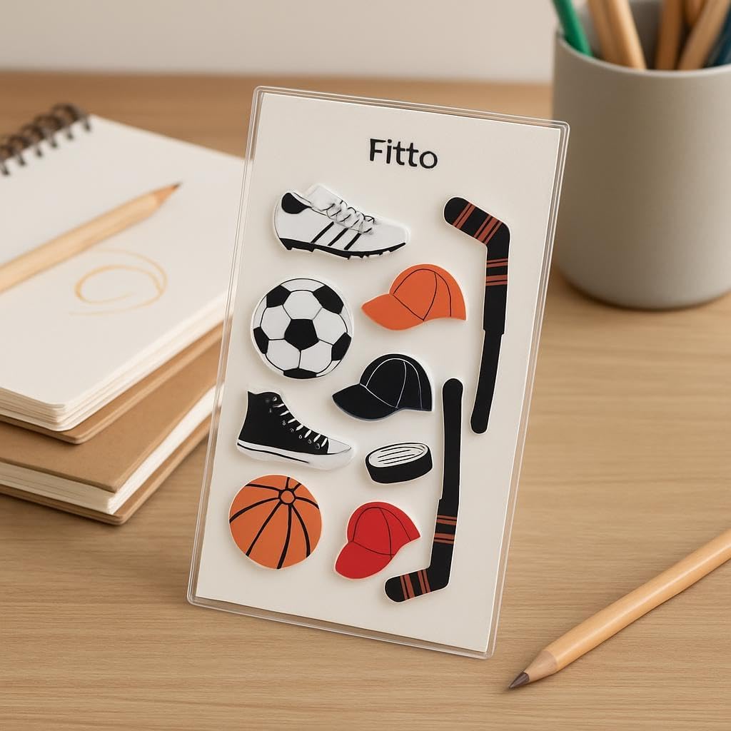 144 Pieces Sports Series Craft Stickers (17.7x11.2cm - Sports Decals for Activities)