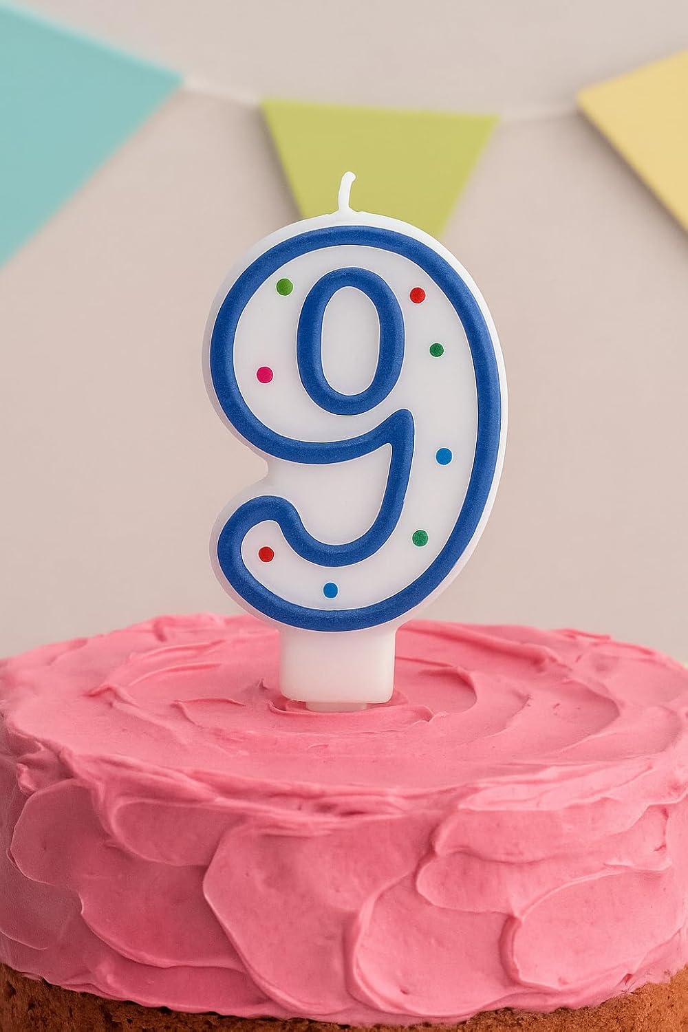 Birthday Candle - Number 9 | Birthday Party Decor, Cake Topper, Novelty Home Decoration