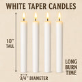 60 Pieces Battery Operated Plastic LED Candles (25 cm Beige – Flameless – Safe – Decorative & Long Lasting – pack of 12pcs)