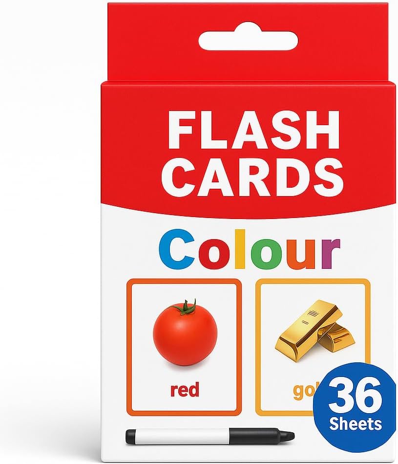 120 Pieces Color Series 36 Sheets Flash Cards (12x7.7cm)