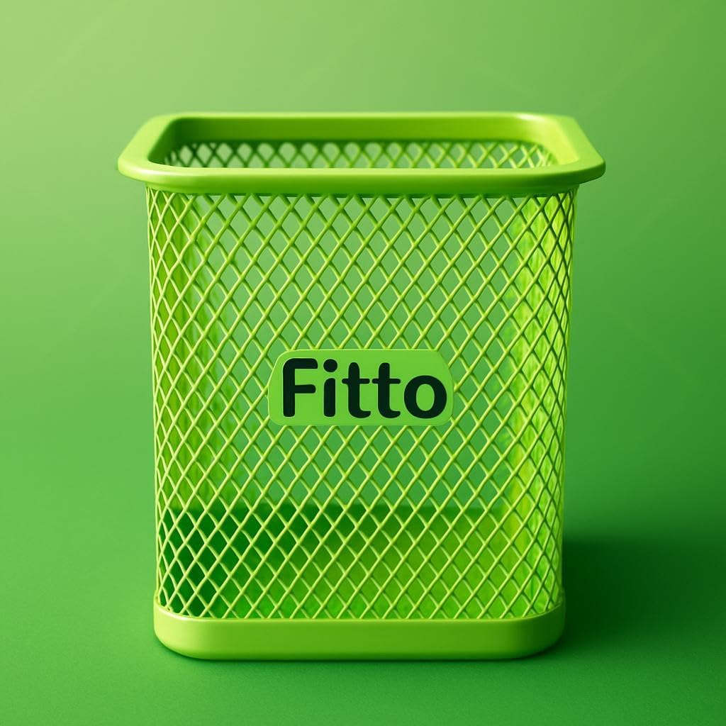 Green Rectangle Pen Holder 8x10cm - Office Desk Organizer