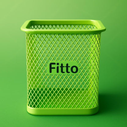 Green Rectangle Pen Holder 8x10cm - Office Desk Organizer