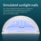 72 Pieces 54W UV LED Nail Lamps (Professional Sunlight Nail Dryer for Fingernails & Toenails with Timer and LCD Screen)