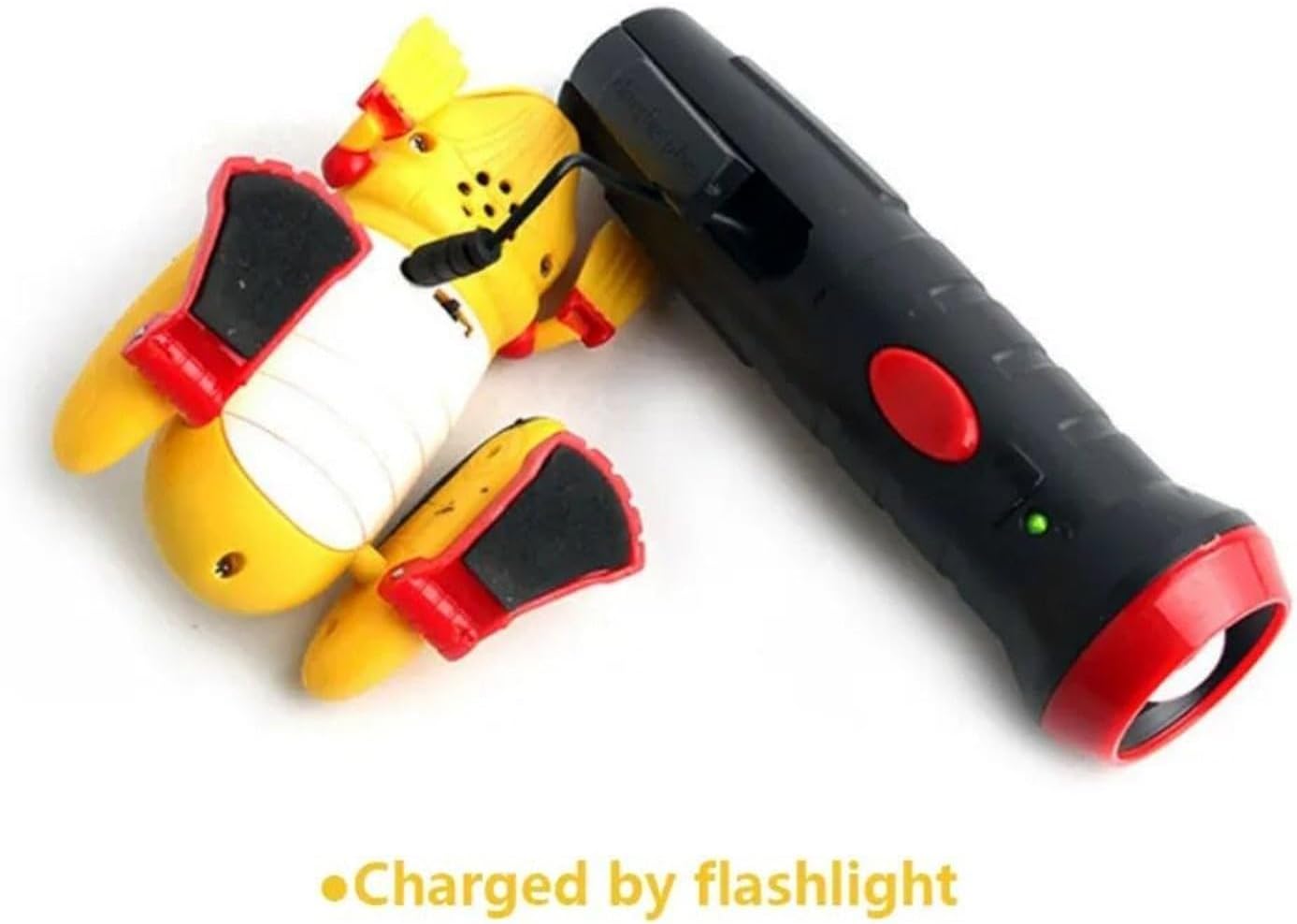 Laser Remote Control Frog Toy - Life Like with Jumping, Sound and Light, Yellow