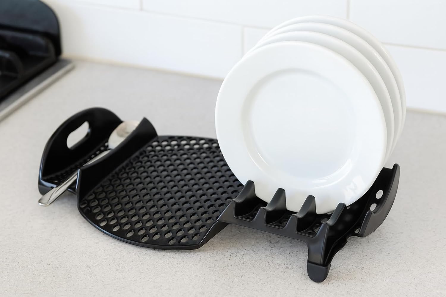 96 Pieces Multi-Purpose Compy Dish Racks (Stylish Black Kitchen Organizer for Efficient Drying – Draining – and Storage of Dishes – Pots – and Utensils – Space-Saving Design for Home & Office)