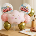 144 Pieces It's a Girl Balloons Set 8 Pieces per Card | Party Decorations (Birthday Supplies – Kids Event Accessories)