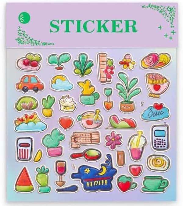 Party Stickers Pack - Assorted Birthday & Kids Sticker Sheets for Party Favors, Scrapbook, Planner & Invitations