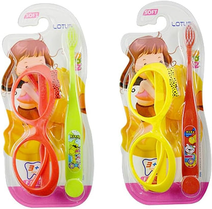 Children's Toothbrush Set with Sunglasses, Mixed Colors, pack of 1