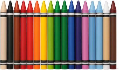 24 Pieces Plastic Cryons 9cm - 24 Vibrant Colors Craft Tools