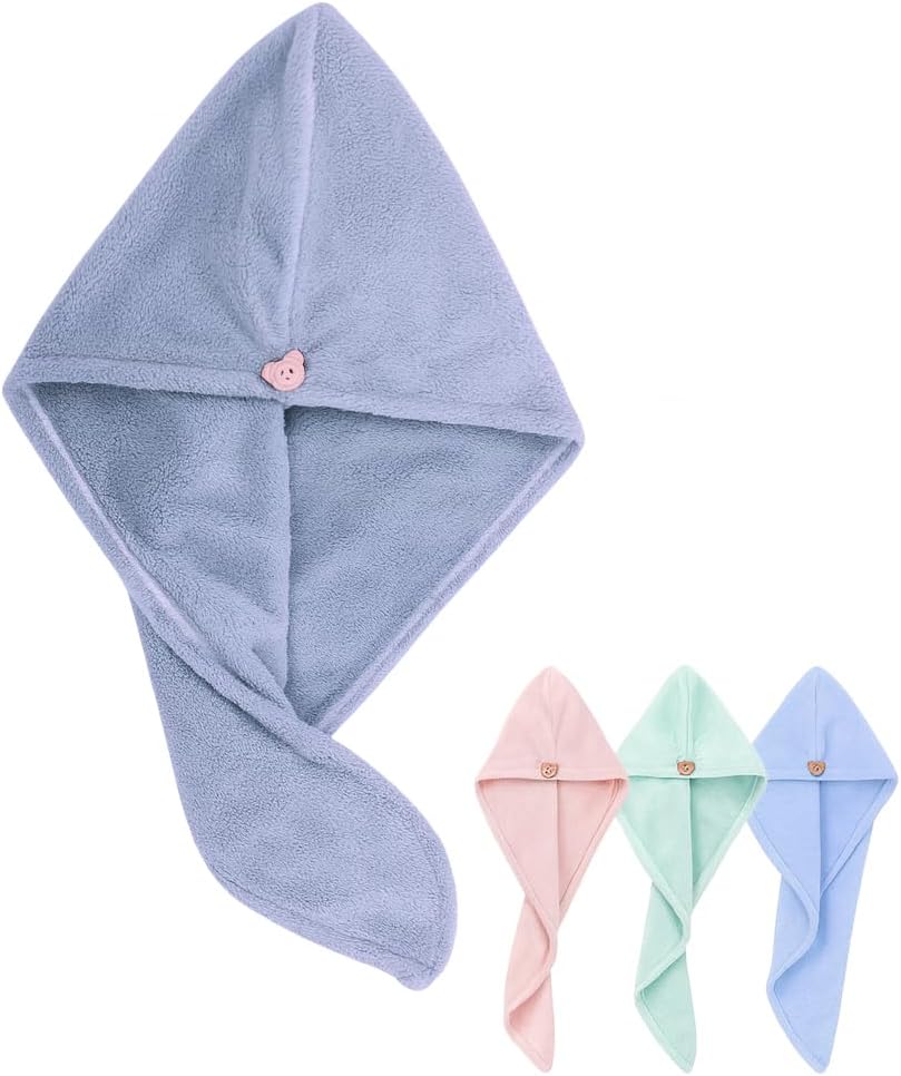 120 Pieces Microfiber Hair Drying Towel cap to Dry Curly or Straight Short Hair Quicklies (Assorted Colors)