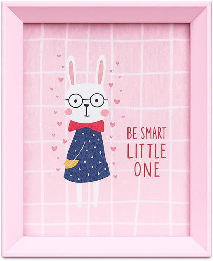Wooden Photo Frame with Pink Border, 6x8 Inch Size, Decorative Picture Frame for Home and Office