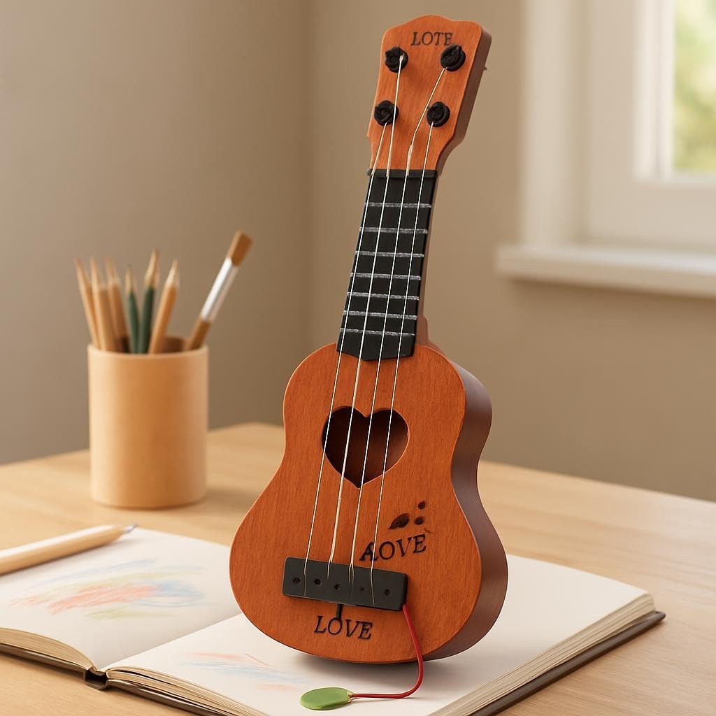 96 Pieces Kids Guitar Musical Toys (Electric Learning Guitar for Kids & Beginners – Fun Music Instrument for Learning & Play – AED Certified Toy)