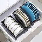144 Pieces Bowl and Dish Storage Racks (Wide Style Tray Rack – Gun Grey – 18cm x 12cm x 14cm)