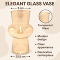 96 Pieces Elegant Transparent Glass Flower Vases (8x20.5cm – Clear Decorative Home Centerpiece)