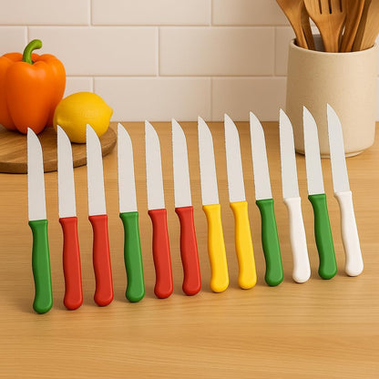 12-Piece Knife Set – Premium Stainless Steel Kitchen Knives with Ergonomic Handles, Full Tang Construction, and Multi-Function Blade Set for Versatile Cooking