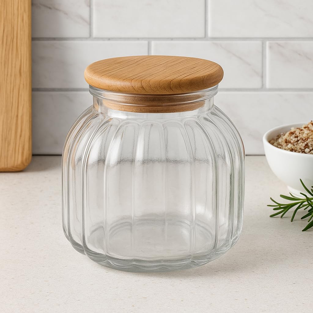 120 Pieces Cereal Dispenser Glass Jars with Lids (Airtight Kitchen Storage Containers for Dry Food – Coffee Beans – Tea – Sugar – and Candy)