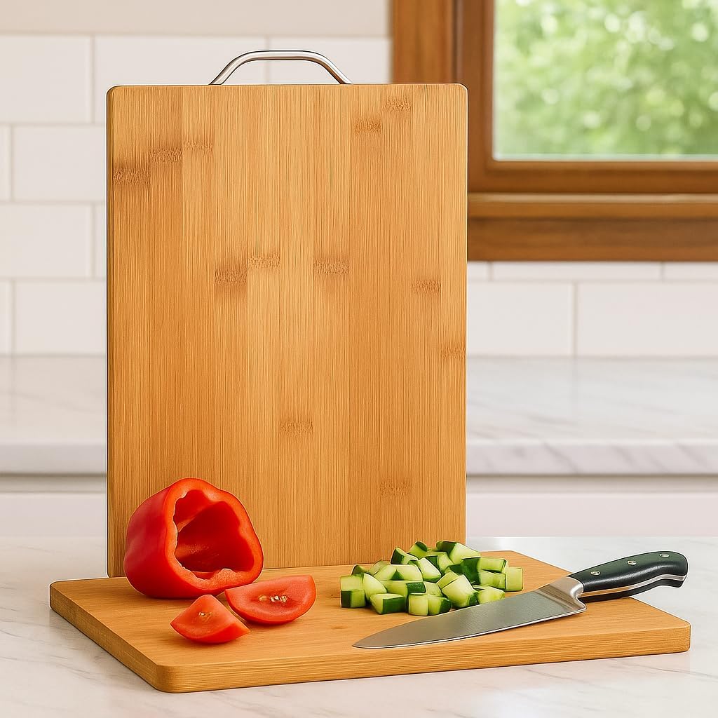 96 Pieces Wood Large Food Cutting Boards (Durable Kitchen Chopping Surface)