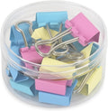 120 Pieces Binder Clips 40 Packs (19mm – Assorted Colors – Office Supplies – Paper Clamps – Document Holders)
