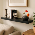 72 Pieces Black Wall Shelves (80x19.5x3.8cm for Home and Office Storage)