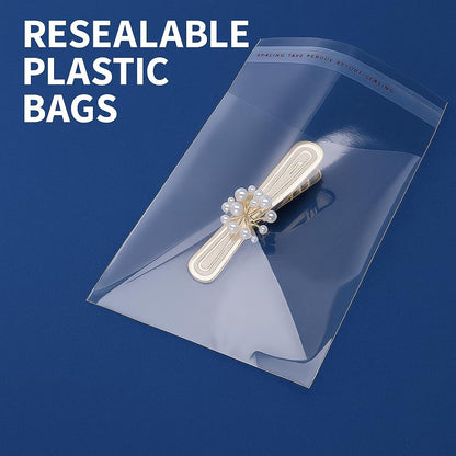 Transparent Bags 12 Pack 30cm x 20cm, Clear Plastic Storage Bags for Home and Office Use