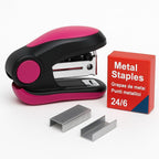 120 Pieces Mini Staplers for 24/6 (26/6 Size Pins – Red)