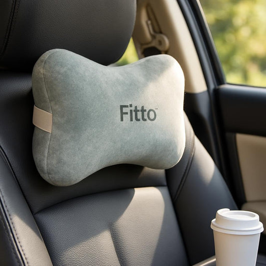 Car Neck Pillows, Soft Slow-Rebound Memory Foam Headrest, Grey