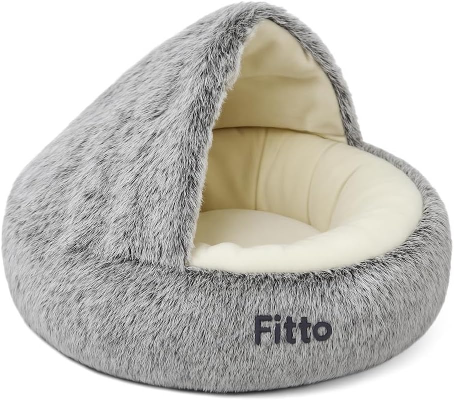 Long Plush Pet Bed - Gray - 50cm