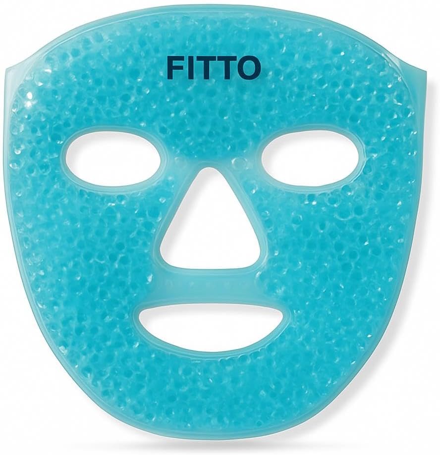 Cold Face Eye Mask Ice Pack - Reusable Gel Beads Cooling Compress for Puffy Eyes, Dark Circles, Sinus Relief, Face Puffiness Reduction, Hot & Cold Therapy for Relaxation, Pain Relief