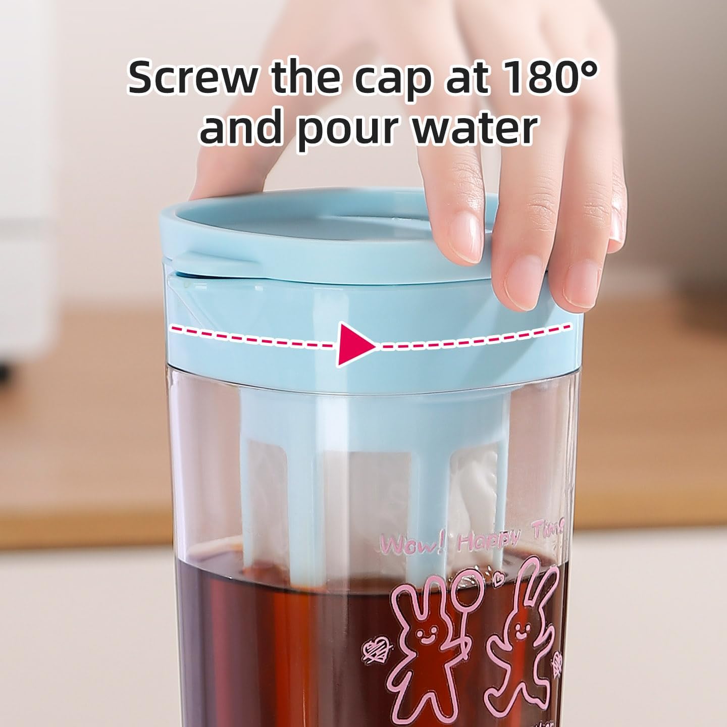 96 Pieces Tea Filter Cooling Kettles (Infuser Design in Lake Water Blue & Mint Green – 1.5L)