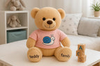 72 Pieces 40cm Teddy Bear Browns with Pink T-Shirt (Plush Stuffed Soft Toy for Kids)