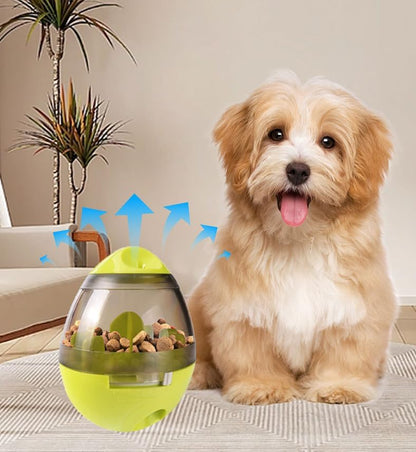 Cat & Dog Tumbler Feeding Toy – Interactive Treat Dispenser – Green