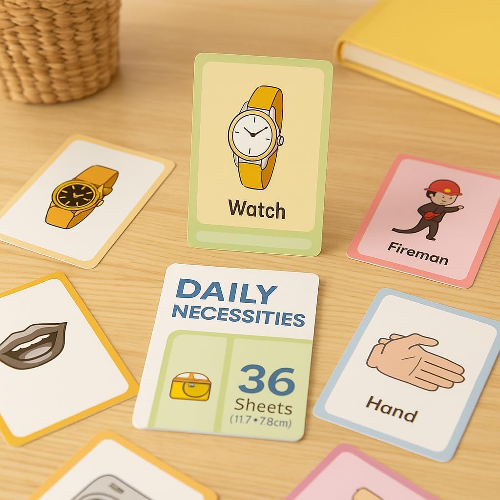 120 Pieces Daily Necessities Flash Cards 36 Sheets -s (11.7x7.8cm)