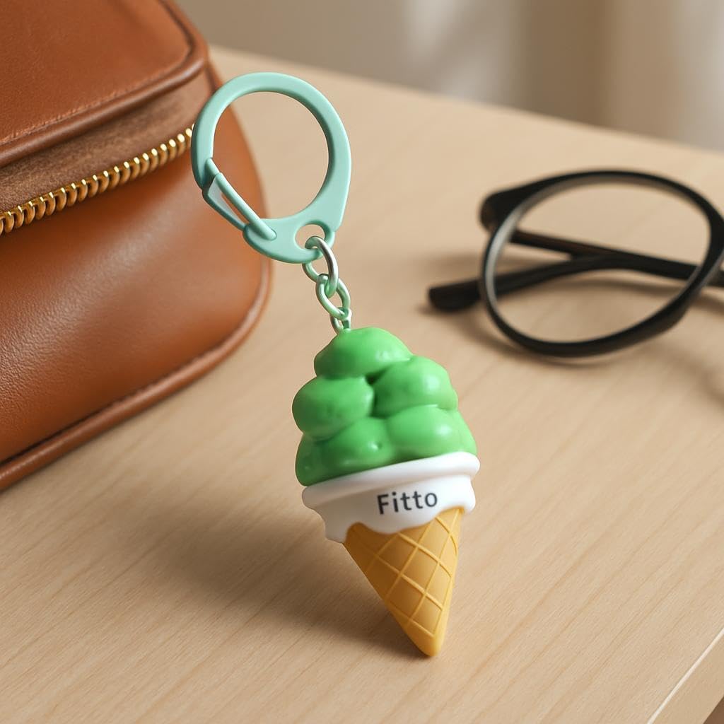 96 Pieces Creative Ice Cream Keychain - PVC & Rubbers (Green)
