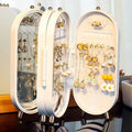 72 Pieces Multilayer Jewelry Storage Boxes (Dustproof Organizer for Earrings – Rings – Necklaces with Mirror Display Case for Women – Compact and Elegant Design)