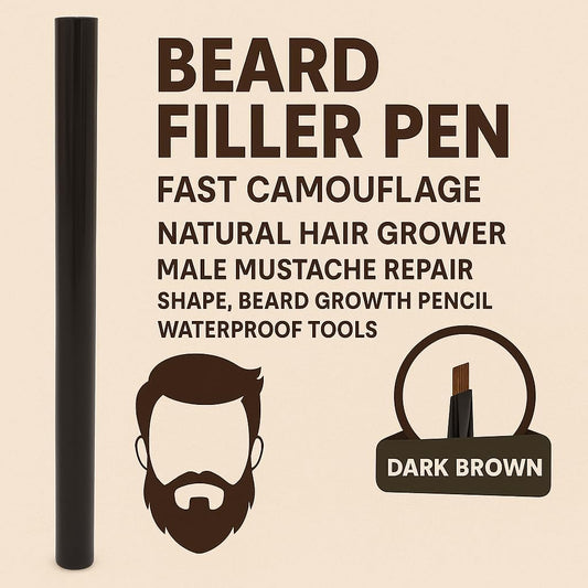 Beard Filler Pen, Fast Camouflage, Natural Hair Grower, Male Mustache Repair Shape, Beard Growth Pencil, Waterproof Tools