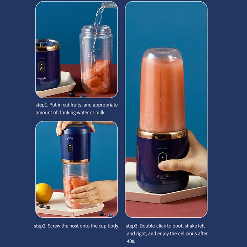 96 Pieces Portable Juicer Blenders (400 ml – Electric – For Milkshakes Smoothies – Travel Office Sports – purple)