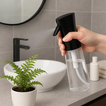Empty Clear Spray Bottle 300ml - Continuous Mist Spray Water Bottle for Hair, Face, Plants, Cleaning, and More - Refillable, Leak-Proof, and Durable Design