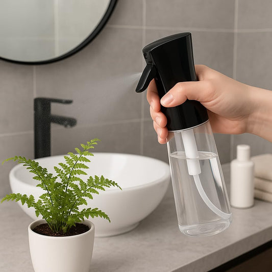 Empty Clear Spray Bottle 300ml - Continuous Mist Spray Water Bottle for Hair, Face, Plants, Cleaning, and More - Refillable, Leak-Proof, and Durable Design
