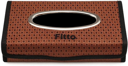 Elegant Openable Tissue Box for Car, Brown