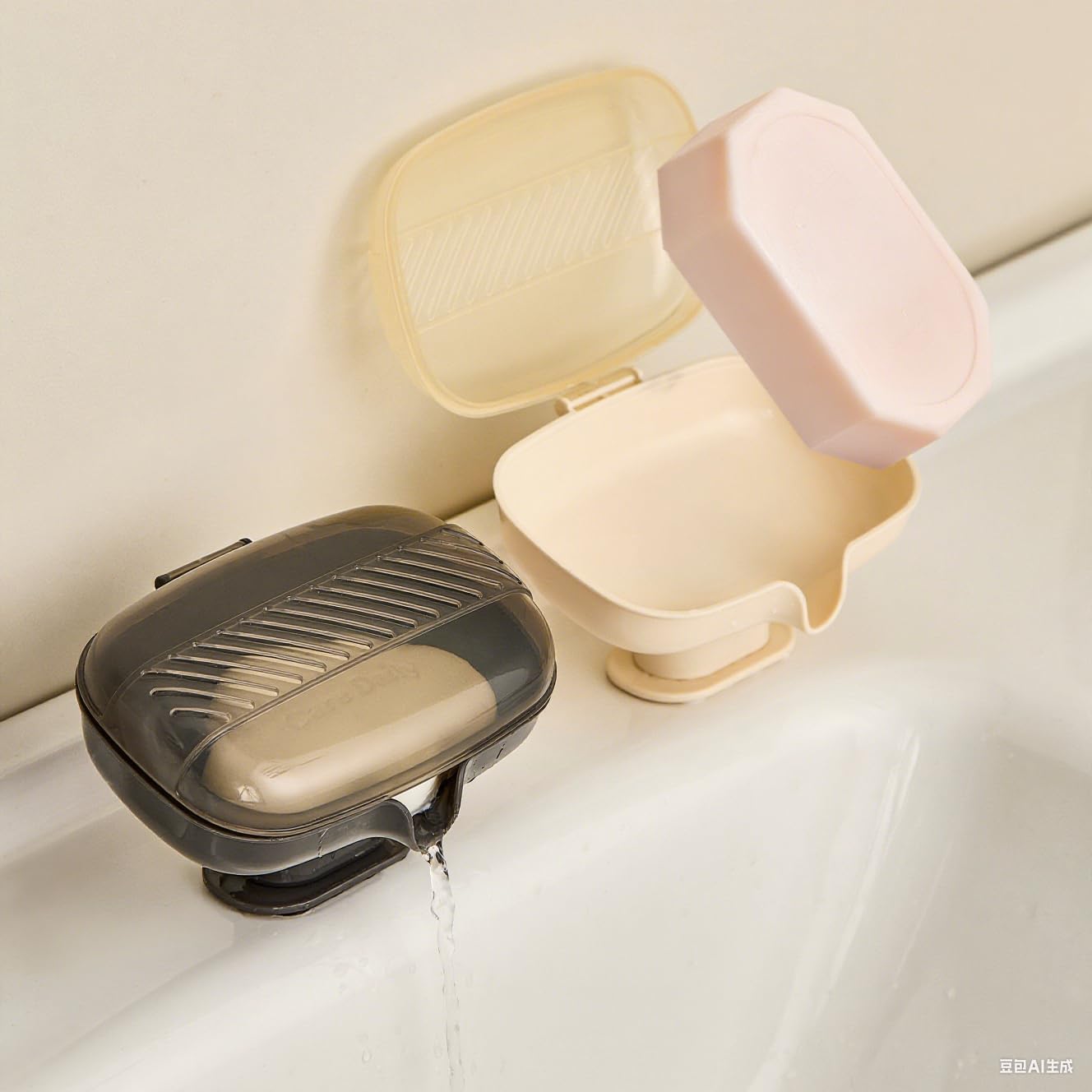 Slant Drain Soap Box – Gun Grey