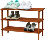 96 Pieces Wooden Shoe Rack 3 Tiers (Coffee Brown – 63x26x48.5cm)