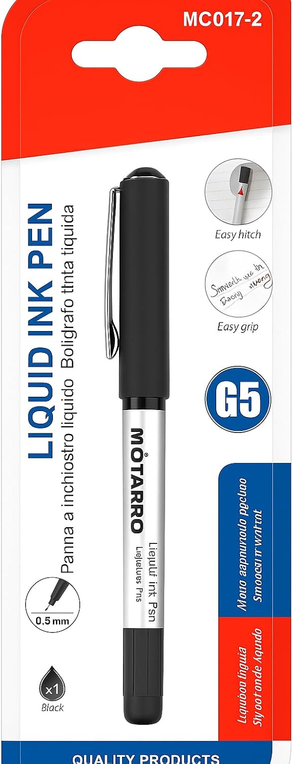 144 Pieces Liquid Ink Pens (0.5mm – 14cm – Gray – Smooth Writing – Office & School Supplies)