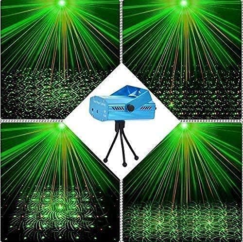 FITTO Mini LED Laser Projector - Disco Decorative Light for Parties, Sound Activated, Multi-Color Stage Light for Birthday, Diwali, Navratri, Wedding & Events