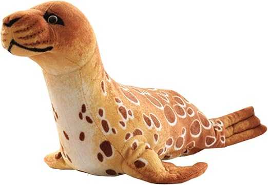 Fitto Plush Toy Yellow Earless Seal - Soft & Cuddly Stuffed Animal for Kids - Perfect Gift for Toddlers and Seal Lovers - High-Quality Plush Toy for Playtime & Decoration