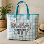 96 Pieces Durable Eco-Friendly Dubai Blue Tote Bags with Handles