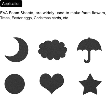 EVA Sponge 60cm x 40cm Black, Multipurpose Foam Sheet for Crafts, DIY Projects, and Cushioning