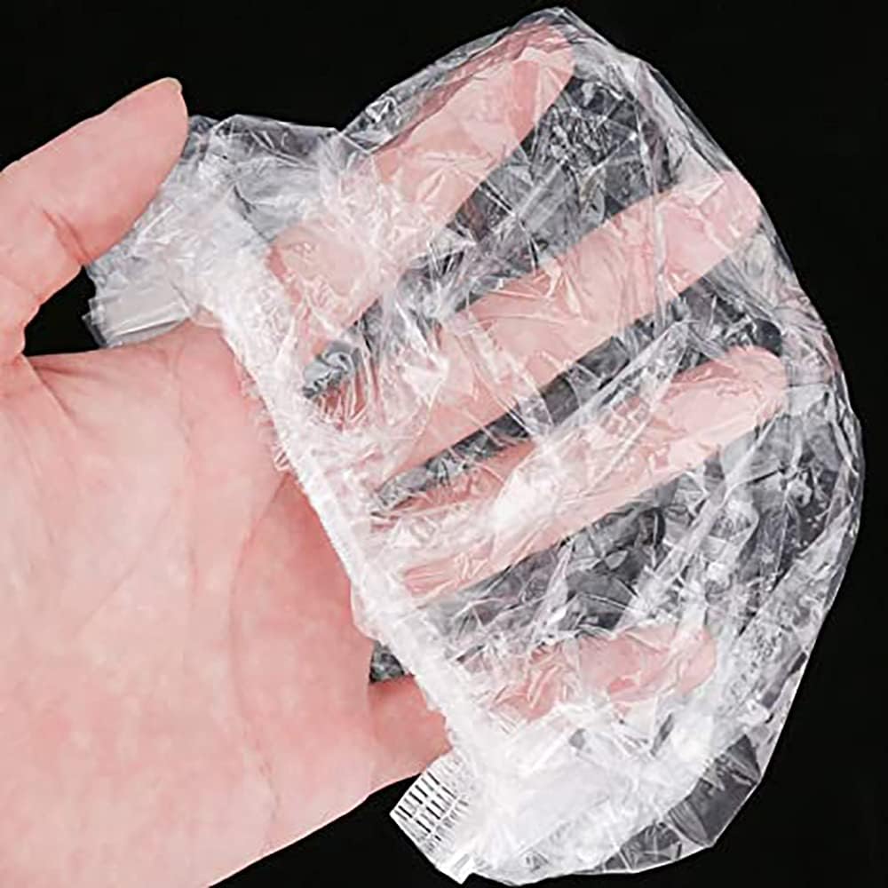 120 Pieces 100PCS Disposable Shower Caps (Larger & Thicker Waterproof Elastic Hair Bath Cap – Premium Quality for Spa – Salon – Home Use – Travel – Protects Hair from Water & Moisture)