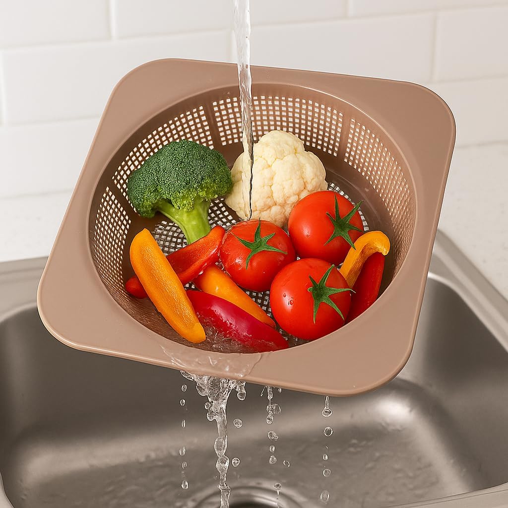 Hardened Plastic Sink Safer - Durable Vegetable Clearing Material for Cafes and Kitchens, High-Quality Plastic Construction for Food Preparation and Cleaning, Essential Kitchen Accessory